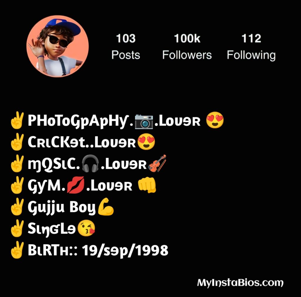 Instagram Bio For Boys Love